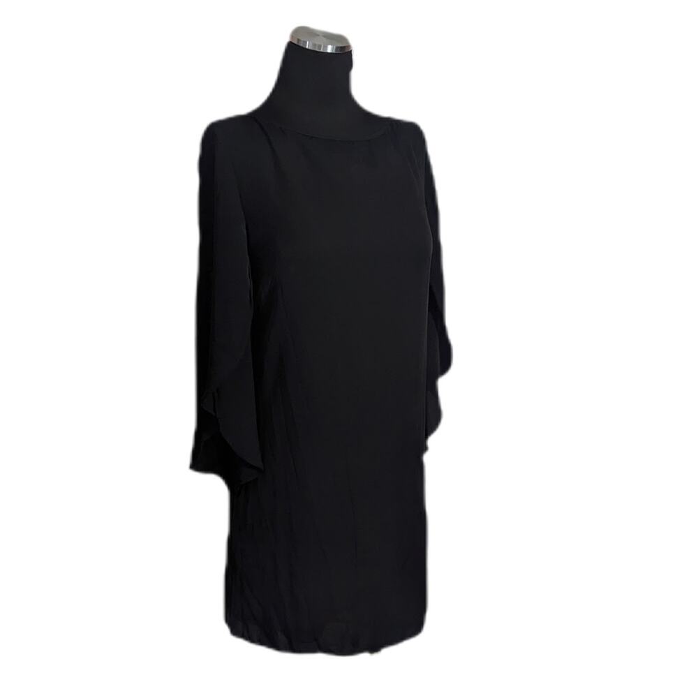 Vtg Y2K Milly of New York Black Silk Blend Cocktail Dress Size 4 Party Elegant